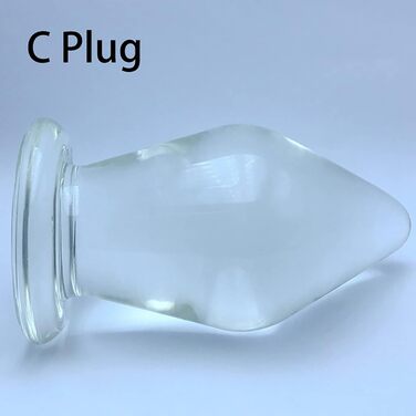 Анальний пробка зі скла ScreaAss Big Glas, 4.5/7.5/8 см, прозорий кристал, для чоловіків та жінок, SM bondage