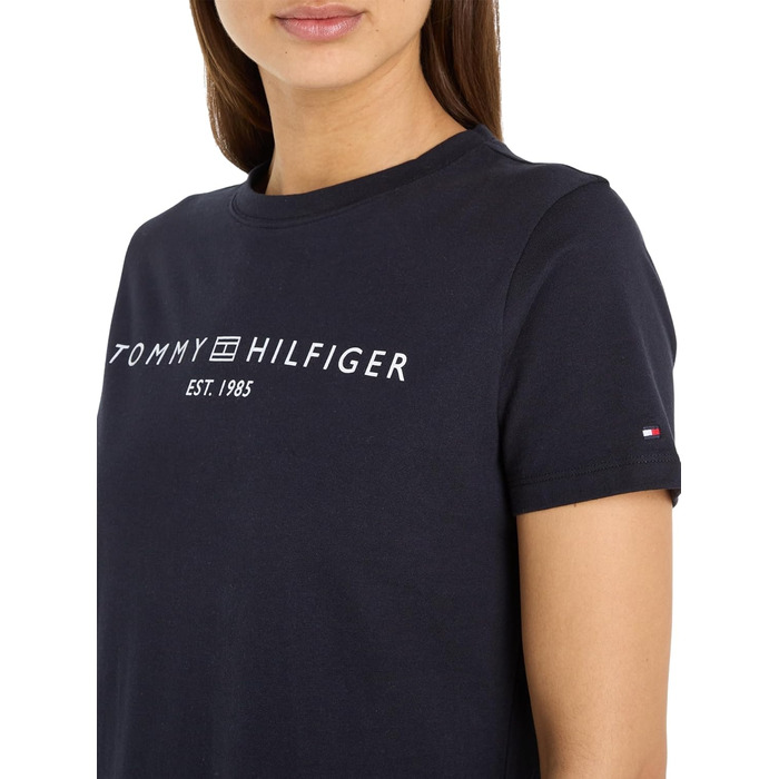 Сукня-футболка Tommy Hilfiger жіноча блакитна (Desert Sky) з коротким рукавом, бавовна, літня, розмір M