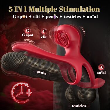 Вібратор для чоловіків 2-в-1 з 7 режимами вібрації. Електричний пеніс-тренер, кільце для статевого члена. Інтимні іграшки для чоловіків, пар та жінок.