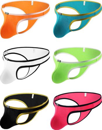 Сексуальні чоловічі труси iKingsky Sips з витягнутою спиною (6 шт. в упаковці, розмір XL)