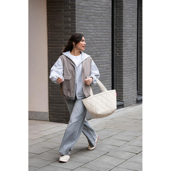 Сумка-шопер reisenthel shopper M — містка жіноча сумка та стильний аксесуар із водовідштовхувального матеріалу, колір Puffer Stone