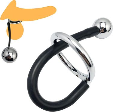 Анальний кільцевий масажер для чоловіків з 3 кульками, з нержавіючої сталі (180г/230г/290г), SM-іграшка, тренажер для пеніса, вага яєчок, розтягувач яєчок