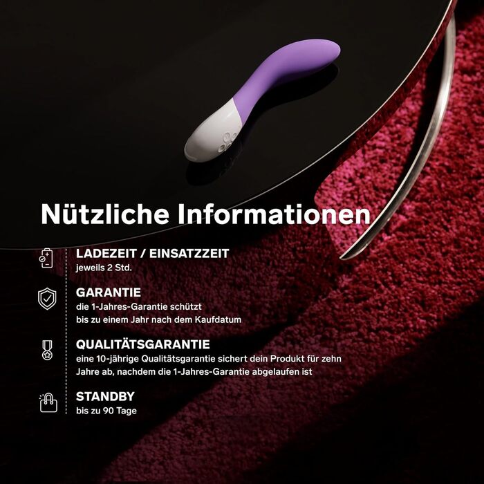 LELO Mona 2 – Електричний стимулятор точки G для жінок, бездротовий вібратор-масажер, фіолетовий