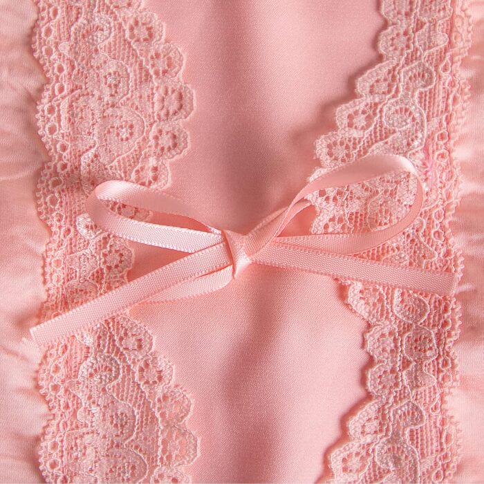 Халат жіночий легкий атласний короткий Aranmei з V-подібним вирізом, 3/4 рукав, для нареченої/дружки, з поясом, рожевий