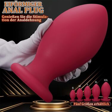 Анальний плагін Kuaecr Silikon XXL з соску, для чоловіків та жінок, масаж G-точки та простати