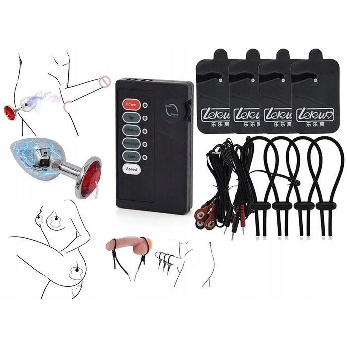 BDSM-набір Xsara, чорний, 9 предметів