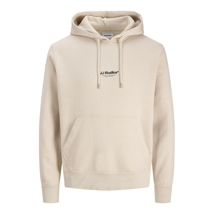 Чоловічий худі з капюшоном та принтом JACK & JONES, колір Moonbeam, розмір XXL