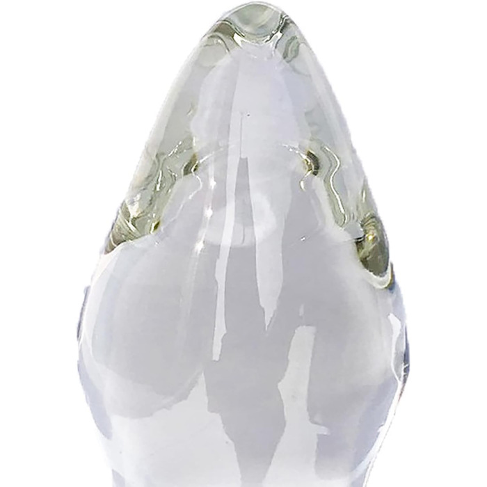 Анальний плаг Kugel з скла XXL з присоском, 7.5 см, кришталево чистий, для жінок та чоловіків