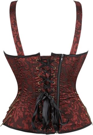 Топ-корсет Grebrafan для жінок у готичному стилі з бретелями, колір коричневий