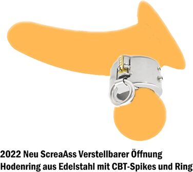 Металевий ходовий розтягувач з 4 шипами та замками. Набір для чоловіків. Сріблястий колір. Інтимні іграшки для дорослих.