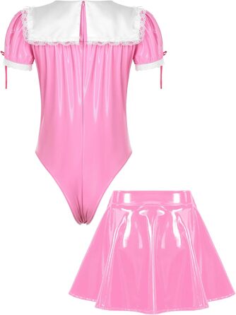 Костюм покоївки CHICTRY для чоловіків, чоловіча спідня білизна, косплей, рожевий (M)