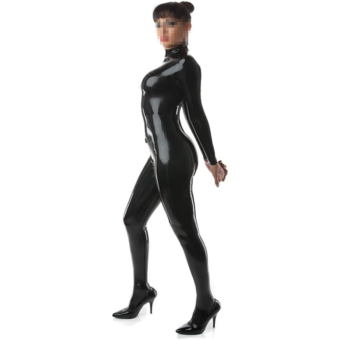 Комбінезон з латексу Palace Civet з адаптованою спиною, чорний, 0.4 мм