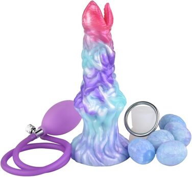 Анальний вібратор-яйце Lmgoc з пневматичним приводом, набір 5 шт. з силікону, для стимуляції G-точки та простати