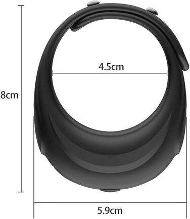 Вібруючий кільце для пеніса BeHorny - секс-іграшка для чоловіків, 10 режимів вібрації, для подовження та посилення ерекції, чорний