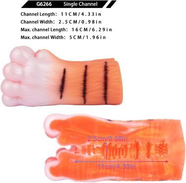 Реалістичний мастурбатор Tiger Claw 818g з 3D внутрішнім каналом для чоловіків, з силікону