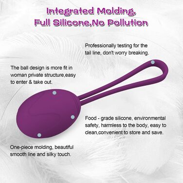 Тренування тазового дна для жінок з пультом дистанційного керування, набір Kegel Ball, багато режимів, силіконові м'ячі для контролю сечовипускання та вправ для тазового дна (фіолетовий)
