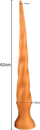 Анальний плаг Roluck для чоловіків, 54 см, з м'якого силікону, з присоском для масажу простати та анального оргазму, розширювач (XL(62 см))