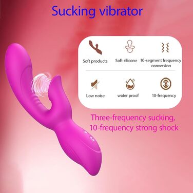 Вібратор для жінок Sexspielzeug: тихий, 10+3 режими вібрації, масажний дildo для жінок та пар, червоно-чорний