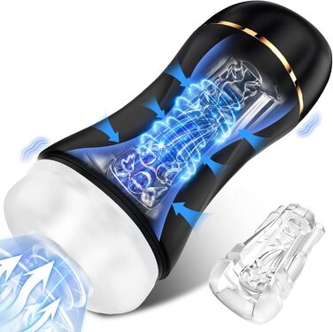 Електричний мастурбатор для чоловіків з 10 рівнями потужності та вібрацією, преміум-якість