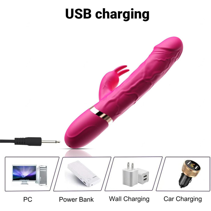 Вібратор для жінок Klitoris та G-точка, силіконовий кролик з 10 режимами, секс-іграшка, фіолетовий