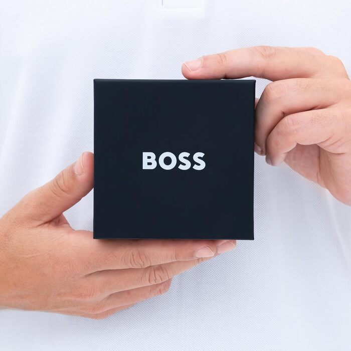 Чоловічий шкіряний браслет BOSS колекція ARES з плетеної шкіри, коричневий (One Size)
