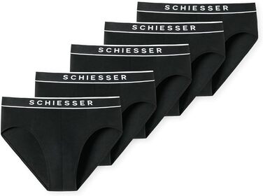 Труси чоловічі Schiesser 5 шт. з гумкою, бавовна Bio, чорні, XL