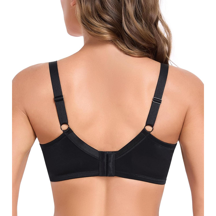 Чорний бюстгальтер Minimizer BH для великих розмірів з мереживом, без пуш-апу, повсякденний, класичний, 90F