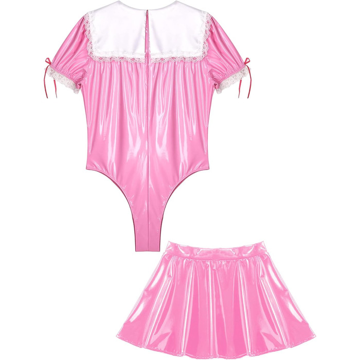 Костюм покоївки CHICTRY для чоловіків, чоловіча спідня білизна, косплей, рожевий (M)