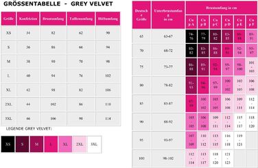 Костюм-корсет жіночий Grey Velvet, 3-частини, розмір M