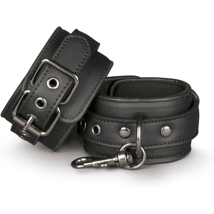 Набори наручників з екошкіри EasyToys Fetish Collection - регульовані, 80 см, діаметр 11-28 см