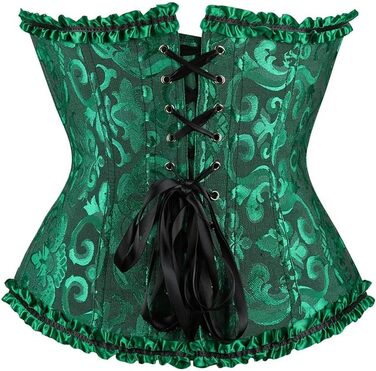 Корсет для повного бюста KUOSE, корсет для живота, топ, великі розміри, чорний, зелений M