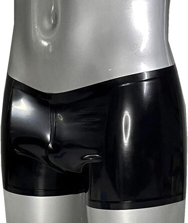 Чоловічі боксери GREEFEI з чорного латексу з низькою талією, ручної роботи, для клубів та костюмів