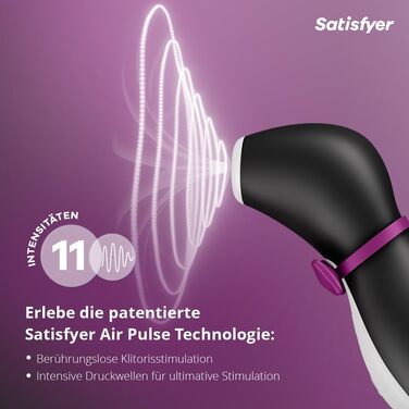 Satisfyer Pro Penguin Next Generation: вібратор з імпульсною технологією | 11 режимів вібрації | Бездротовий | Водостійкий (IPX7) | Інтимна іграшка для жінок