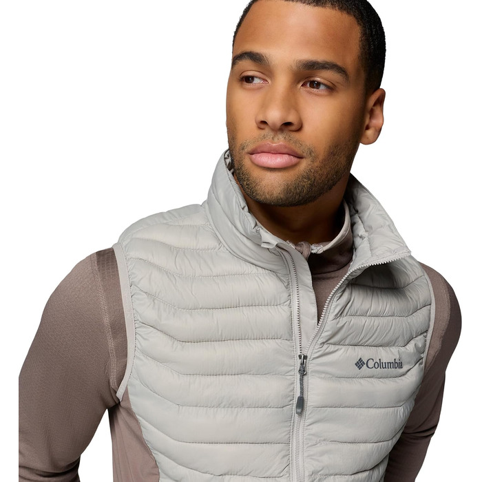 Чоловічий гібридний жилет Columbia Powder Pass Hybrid Vest, Flint Grey/Iron, розмір M