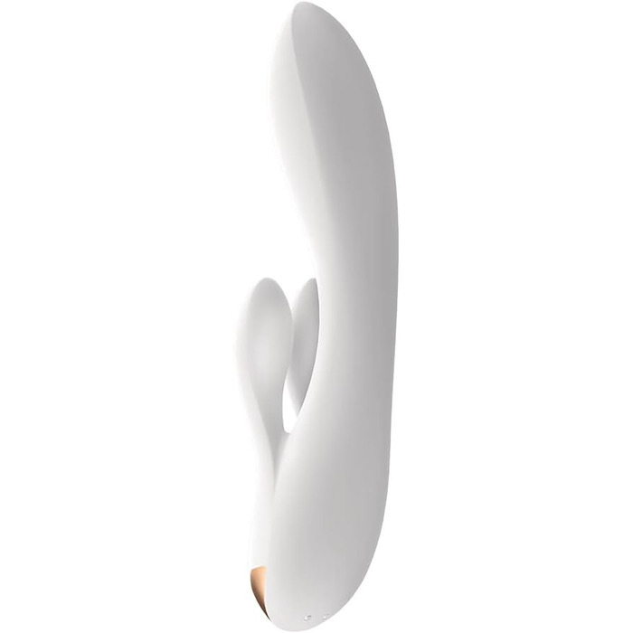 Вібратор Satisfyer Double Flex Connect з Bluetooth-додаток | Інтимні іграшки для жінок | Водонепроникний (IPX7) | Силікон преміум-якість | Заряджається | Один розмір (білий)