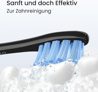 Електрична сонічна зубна щітка Oclean Flow Gift Set, біла (синій набір): 5 режимів, 180 днів автономної роботи, IPX7 водонепроникність, дорожній футляр та 6 змінних насадок