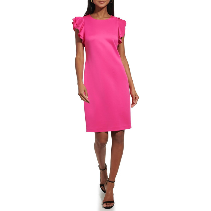 Сукня Tommy Hilfiger жіноча з короткими рукавами-воланами Fuchsia, розмір 44
