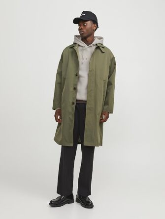 Чоловічий худі Jack & Jones JJESTAR з капюшоном, Relaxed Fit, колір Moonbeam, розмір XL