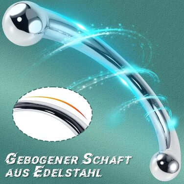 Анальний плагін AMZABEE з подвійним наконечником, металевий, масажер G-точки, дildo, унісекс, для дорослих