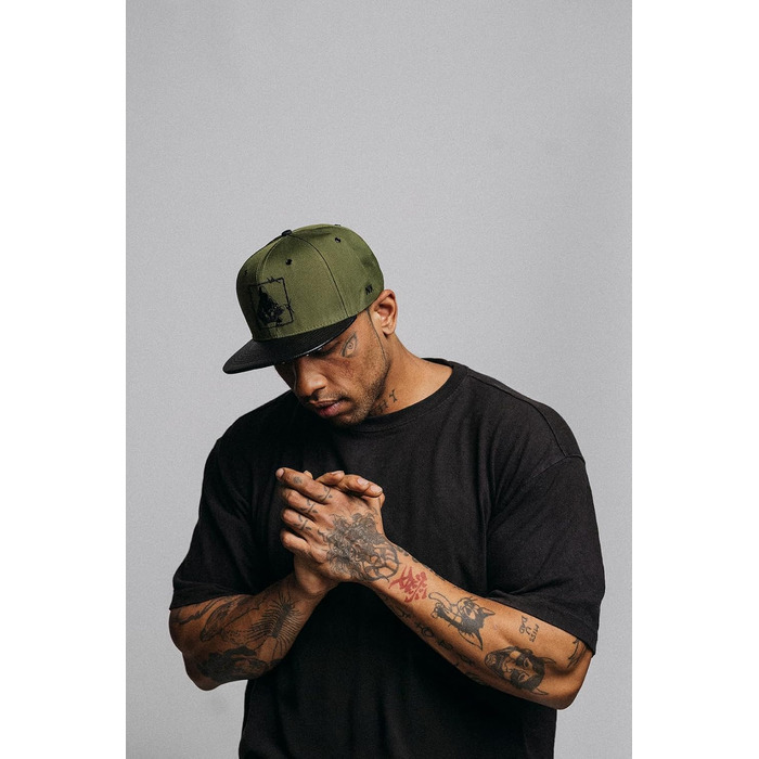 Кепка-снэпбек Nebelkind Unisex з принтом Barbed Wire, регульований розмір, стиль streetwear, колір оливковий