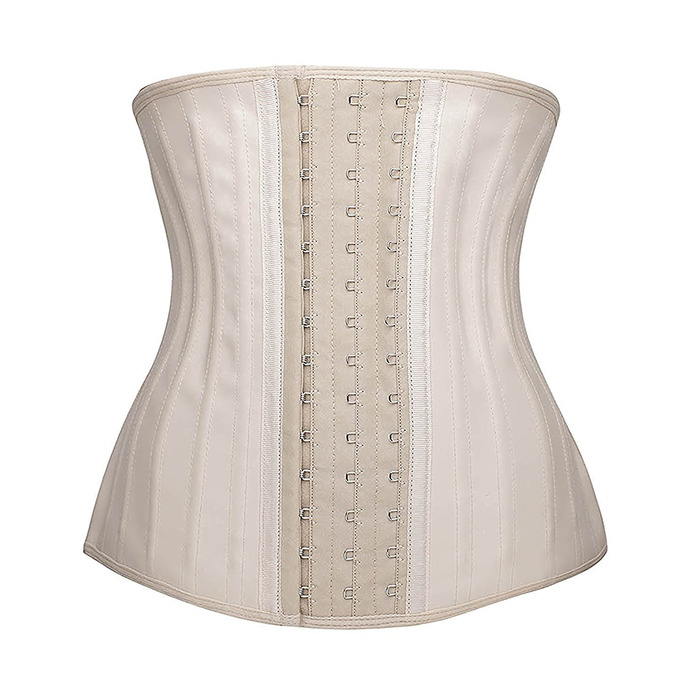 Корсет YIANNA для жінок, що підтягує живіт, з латексу, для формування талії, корсет-боді, бежевий, 25 сталевих кісток