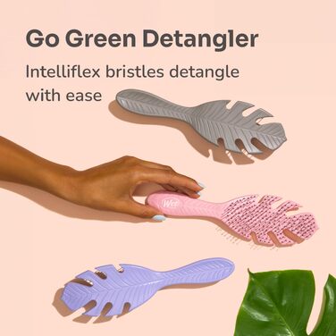 Гребінець-розплутувач Wet Brush Go Green Detangler, екологічний (Plant Based), сірий — для всіх типів волосся