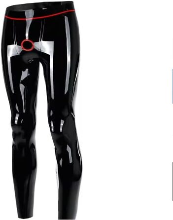 Латексний костюм Гейлоп: сексуальні легінси з відкритим верхом для чоловіків, чорний XXL
