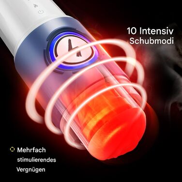 Автоматичний секс-іграшка Leten ThermoPod для чоловіків з підігрівом, функцією масажу та тримачем для телефону