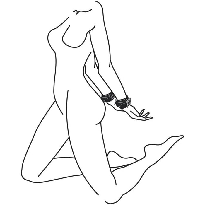 Набори наручників з екошкіри EasyToys Fetish Collection - регульовані, 80 см, діаметр 11-28 см