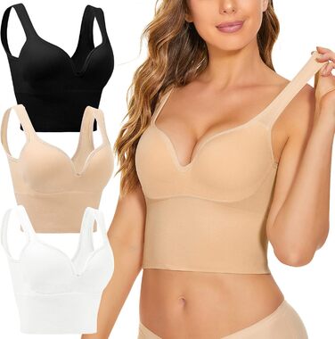 Сексуальний бюстгальтер для жінок: пуш-ап, підняття на 2 розміри, глибокий V-подібний виріз, з підкладкою, підтримка, кісточки, згладжування спини. Ідеально для повсякденного носіння, йоги та фітнесу