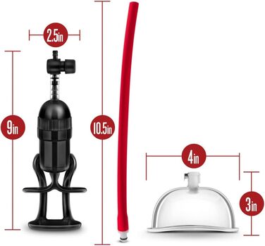 Набір для збільшення грудей та стимуляції клітора: масажер-помпа 2-в-1 для жінок