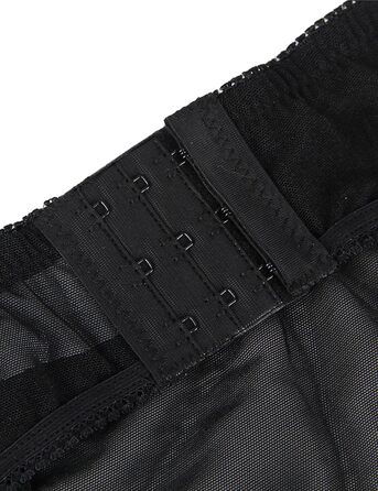 Гірчиця для панчіх Ohyeah Übergröße, мереживна, великий розмір з 6 ремінцями, кліпса для фіксації на стегнах, чорний, Medium-Large