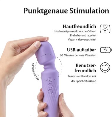 Вібратор жіночий Fae Pure Periwinkle Purple - компактний, тихий, з підзарядкою, 160 режимів вібрації