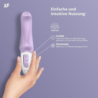 Вібратор Satisfyer G-Punkt Vibes: тихий, потужний стимулятор клітора | Водонепроникний секс-іграшка для жінок (IPX7) | Charming Smile